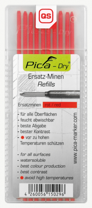 Varakärki Pica Punainen 10 kpl ryhmässä Muut tuotteet / Kynät – Piirrostyökalut – Harpit / Kynät @ Uveco AB (215467)