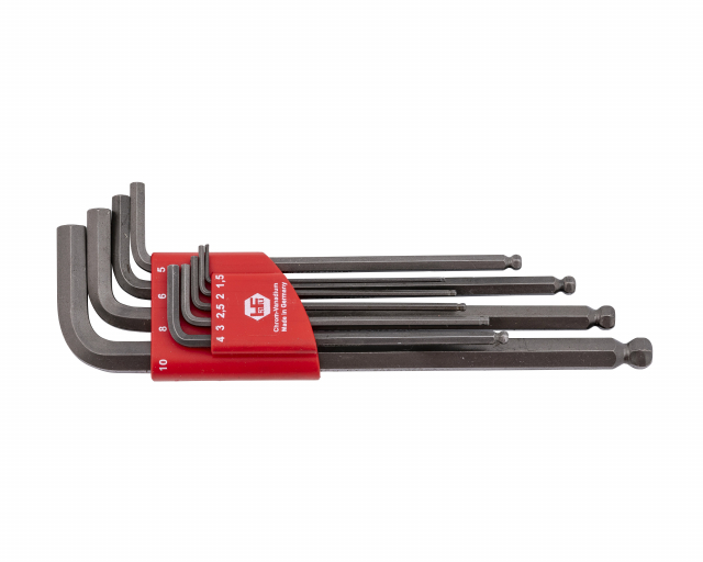 Kuusiokoloavain kuulapäinen, setti 9 kpl – 1,5–10 mm