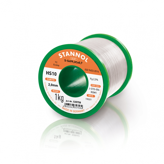 Juotoslanka STANNOL lyijytön ECOLOY HS10 2 mm 1 kg